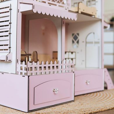 Ляльковий Будиночок &laquo;Dream Cottage&raquo; з шухлядами 73&times;91&times;41 см &ndash; Дерев'яний Дім для Ляльок в Комплектації Лайт